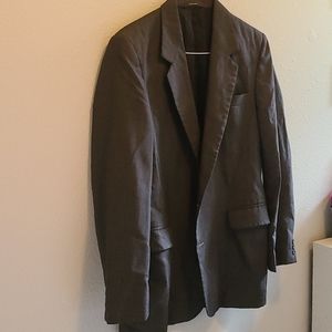 Men's blazer grey with maroon pinstripes